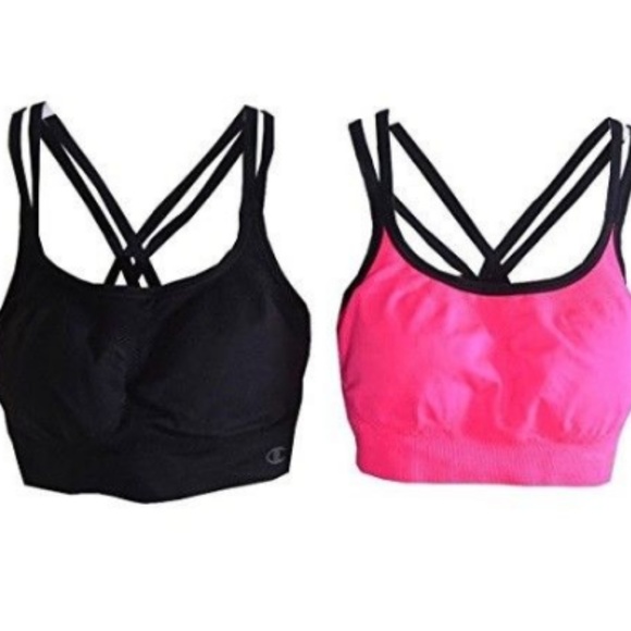 Champion Other - Champion 2 PK Pink/Black Seamless Bra